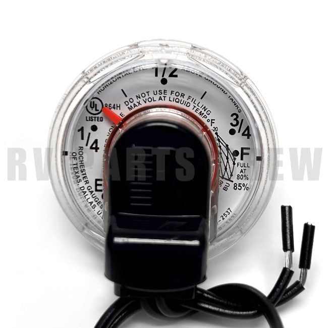 Jayco RV Propane Fuel Gauge Snap-In 90 OHM 0169588 | RV Parts Crew, OEM Replacement RV & Trailer Parts