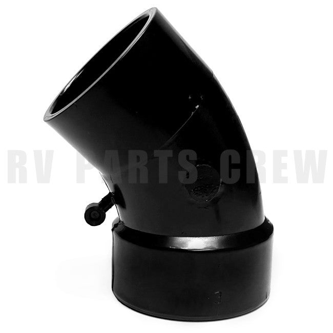 Jayco RV 45 Degree Elbow Pipe / Spigot 3" Black ABS 0012848 | RV Parts Crew, OEM Replacement RV & Trailer Parts