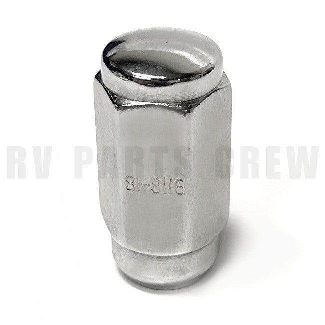 Jayco RV Lug Nut 9/16"-18 Chrome Plated 0082289 | RV Parts Crew, OEM Replacement RV & Trailer Parts