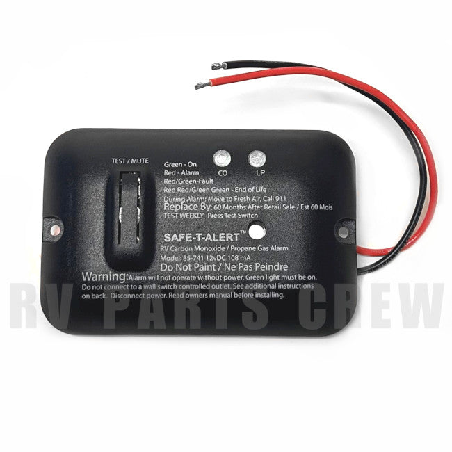 Jayco RV Safe-T-Alert Carbon Monoxide / Propane Gas Alarm Detector Black 2034397 | RV Parts Crew, OEM Replacement RV & Trailer Parts