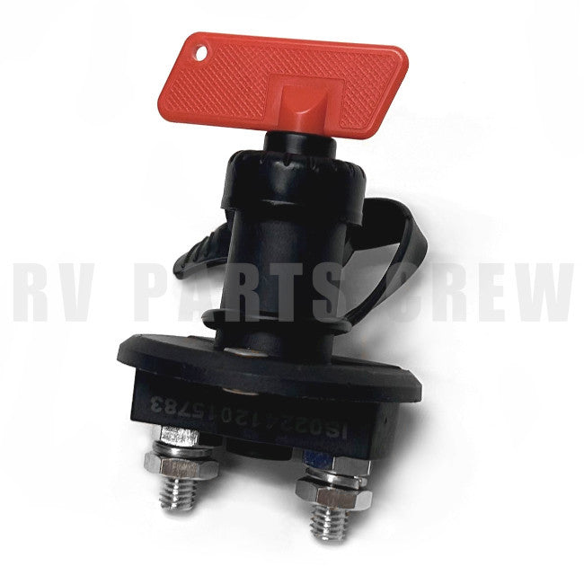 Jayco RV Battery Isolator Switch Disconnect 12 V with Red Key 2043933 | RV Parts Crew, OEM Replacement RV & Trailer Parts