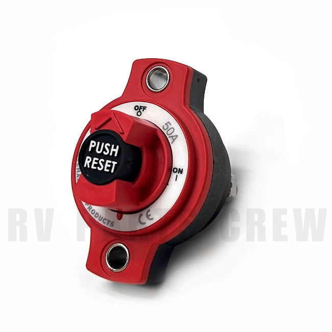 Jayco RV Master Battery Disconnect Switch 50A "Push Reset" 2032111 | RV Parts Crew, OEM Replacement RV & Trailer Parts