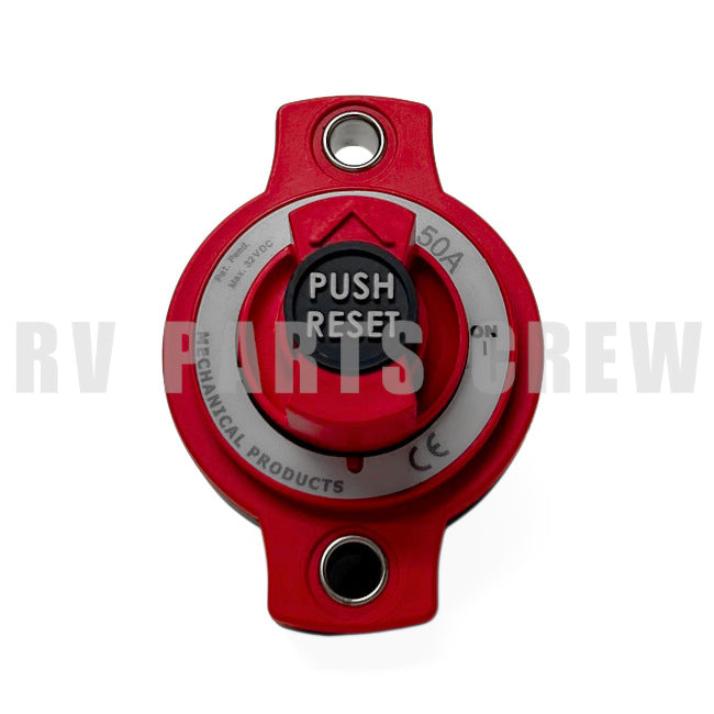 Jayco RV Master Battery Disconnect Switch 50A "Push Reset" 2032111 | RV Parts Crew, OEM Replacement RV & Trailer Parts