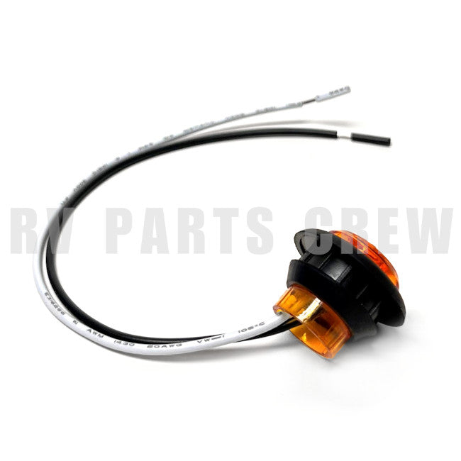 Jayco RV Round 3/4" Clearance Light Amber (Flat Lens, 7/8" Deep) 0340780 | RV Parts Crew, OEM Replacement RV & Trailer Parts