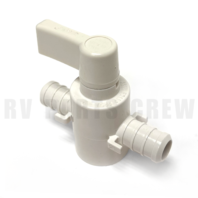 Jayco RV Plastic Ball Valve 1/4 Turn Straight Stop 0220440 | RV Parts Crew, OEM Replacement RV & Trailer Parts