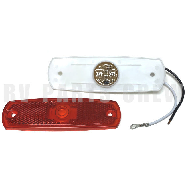 Jayco RV Red LED Clearance Light with Chrome Bezel 0202406 | RV Parts Crew, OEM Replacement RV & Trailer Parts