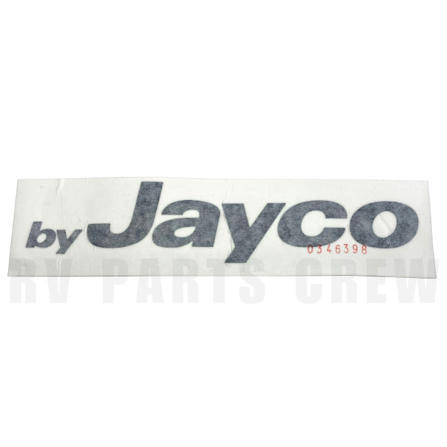Jayco RV "By Jayco" Logo Decal 1.73" x 8.16" Black 0346398 | RV Parts Crew, OEM Replacement RV & Trailer Parts
