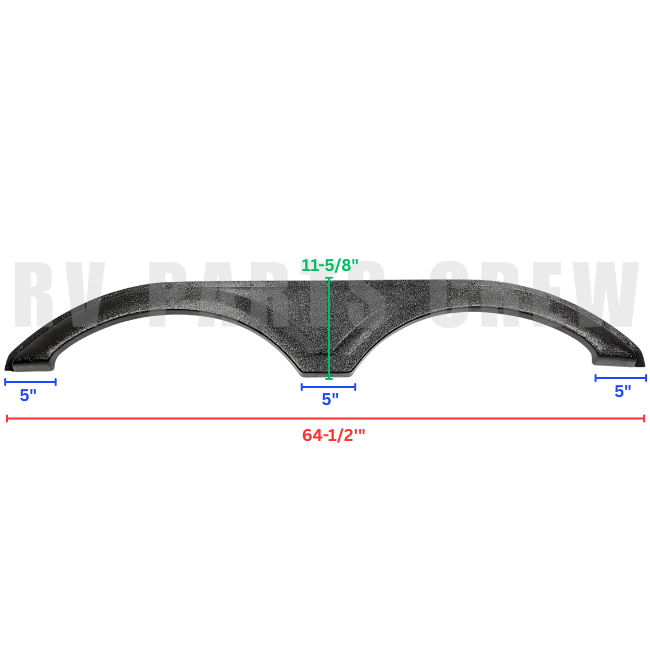 Jayco RV Tandem Fender Skirt 64.5" Black 0405839 | RV Parts Crew, OEM Replacement RV Parts