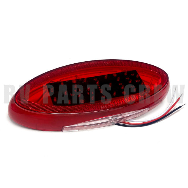 Jayco RV Red Oval Tail Light 9.5" x 4" LED 0276307 | RV Parts Crew, OEM Replacement RV & Trailer Parts