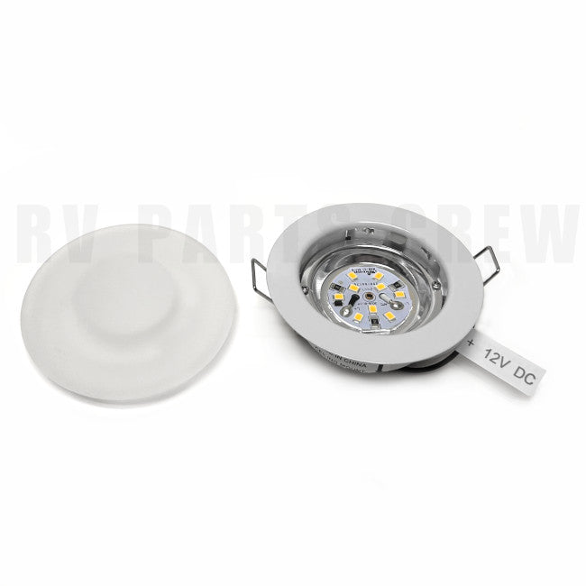 Jayco RV 3" LED Puck Light Glass Round 0230935 | RV Parts Crew, OEM Replacement RV & Trailer Parts