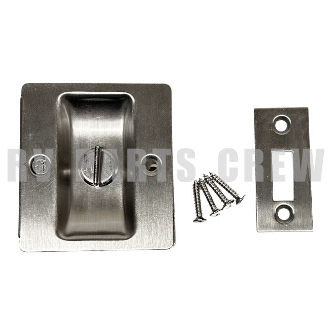 Jayco RV Sliding Door Lock in Satin Nickel 0177458 | RV Parts Crew, OEM Replacement RV & Trailer Parts