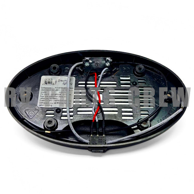 Jayco RV Oval LED Interior Motion Light with Black Base & Clear Lens 0295430 | RV Parts Crew, OEM Replacement RV & Trailer Parts