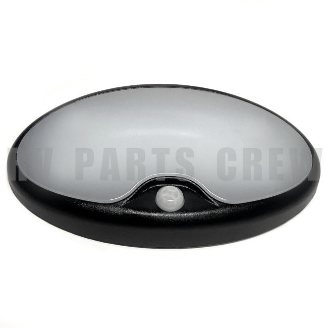Jayco RV Oval LED Interior Motion Light with Black Base & Clear Lens 0295430 | RV Parts Crew, OEM Replacement RV & Trailer Parts