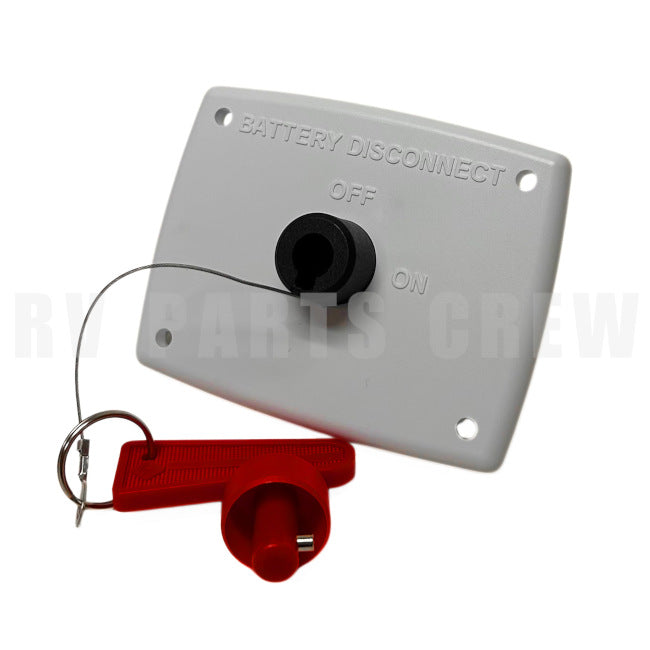 Jayco RV Battery Disconnect Off Switch with White Panel Mount 0281450 | RV Parts Crew, OEM Replacement RV & Trailer Parts