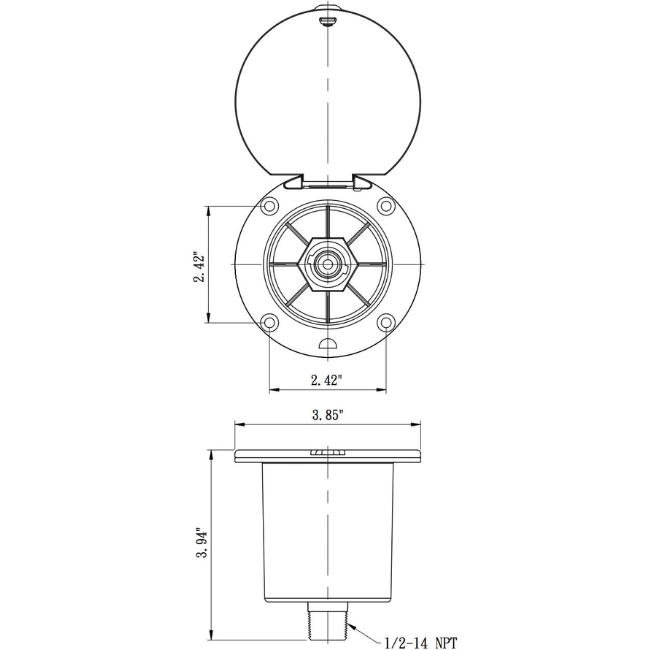 Jayco RV Exterior Quick Connect Water Outlet 1/2" NPT 2048101 | RV Parts Crew, OEM Replacement RV & Trailer Parts