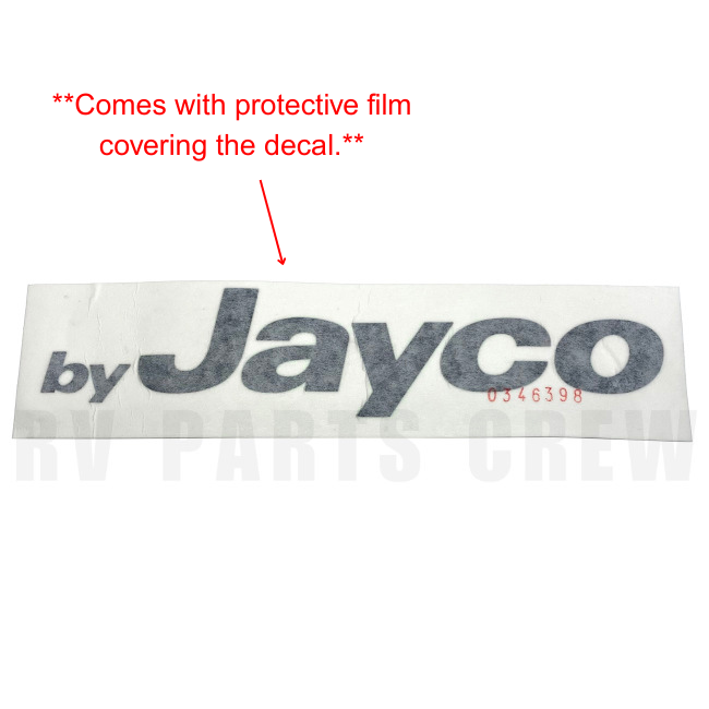 Jayco RV "By Jayco" Logo Decal 1.73" x 8.16" Black 0346398 | RV Parts Crew, OEM Replacement RV & Trailer Parts