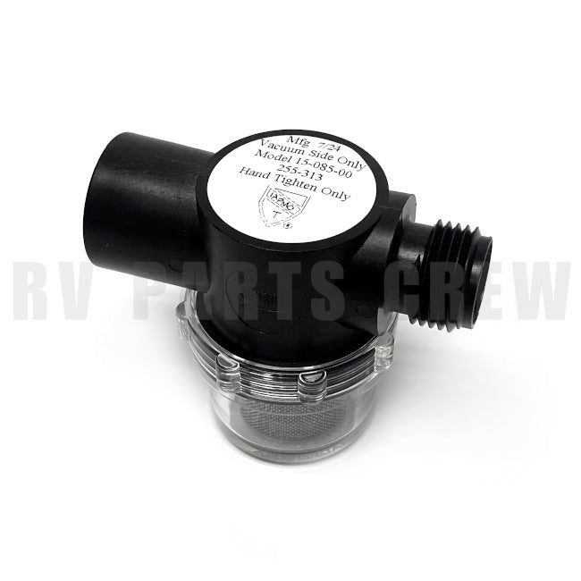 Jayco RV Shurflo Water Pump Inlet Strainer #255-313 with 1/2" NPT 0192626 | RV Parts Crew, OEM Replacement RV & Trailer Parts