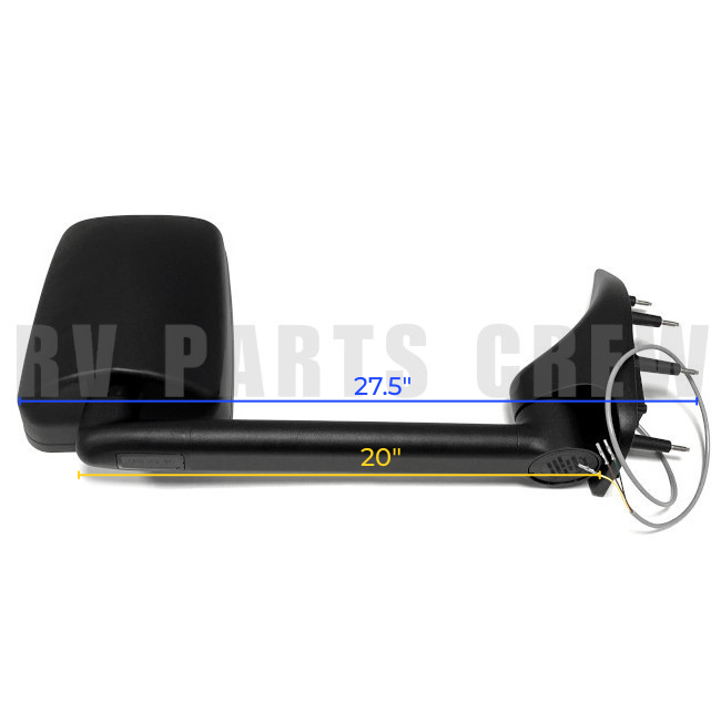 Jayco RV Velvac Mirror Head Assembly Black, Curbside (RH) 0231539 | RV Parts Crew, OEM Replacement RV Parts