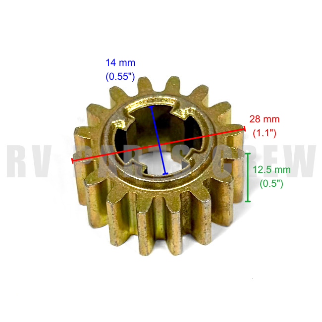 Jayco RV 16-Tooth Spur Gear for In-Wall Slide Out 0273624 | RV Parts Crew, OEM Replacement RV & Trailer Parts