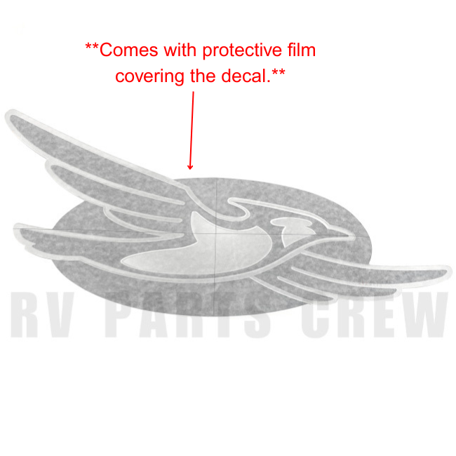 Jayco RV Bird Logo Decal 26.44" x 12.79" White/Black/Gray 2025111 | RV Parts Crew, OEM Replacement RV & Trailer Parts